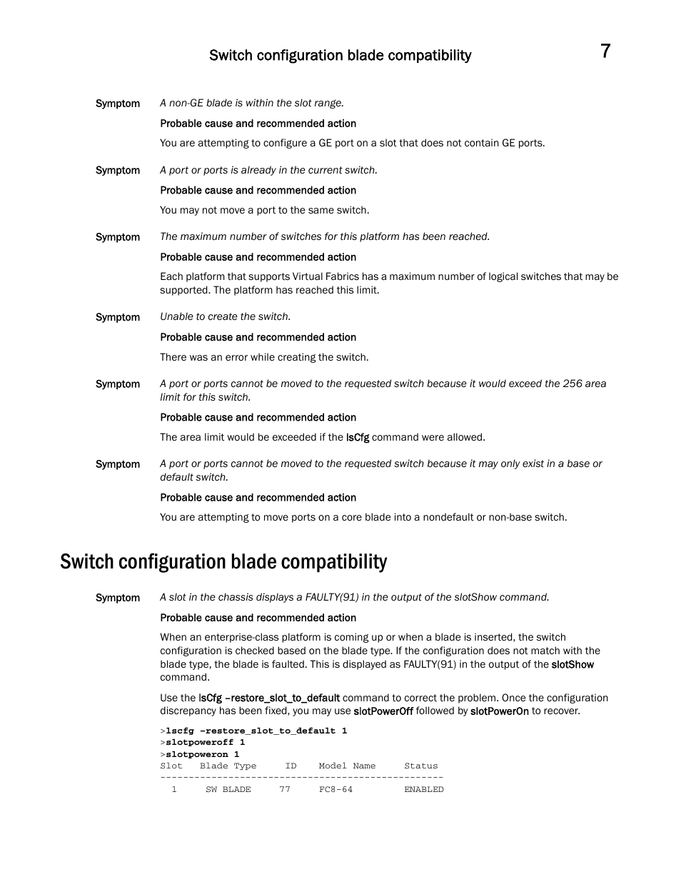 Switch configuration blade compatibility | Dell POWEREDGE M1000E User Manual | Page 85 / 146