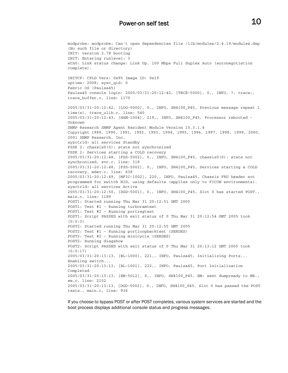 Power-on self test | Dell POWEREDGE M1000E User Manual | Page 99 / 146
