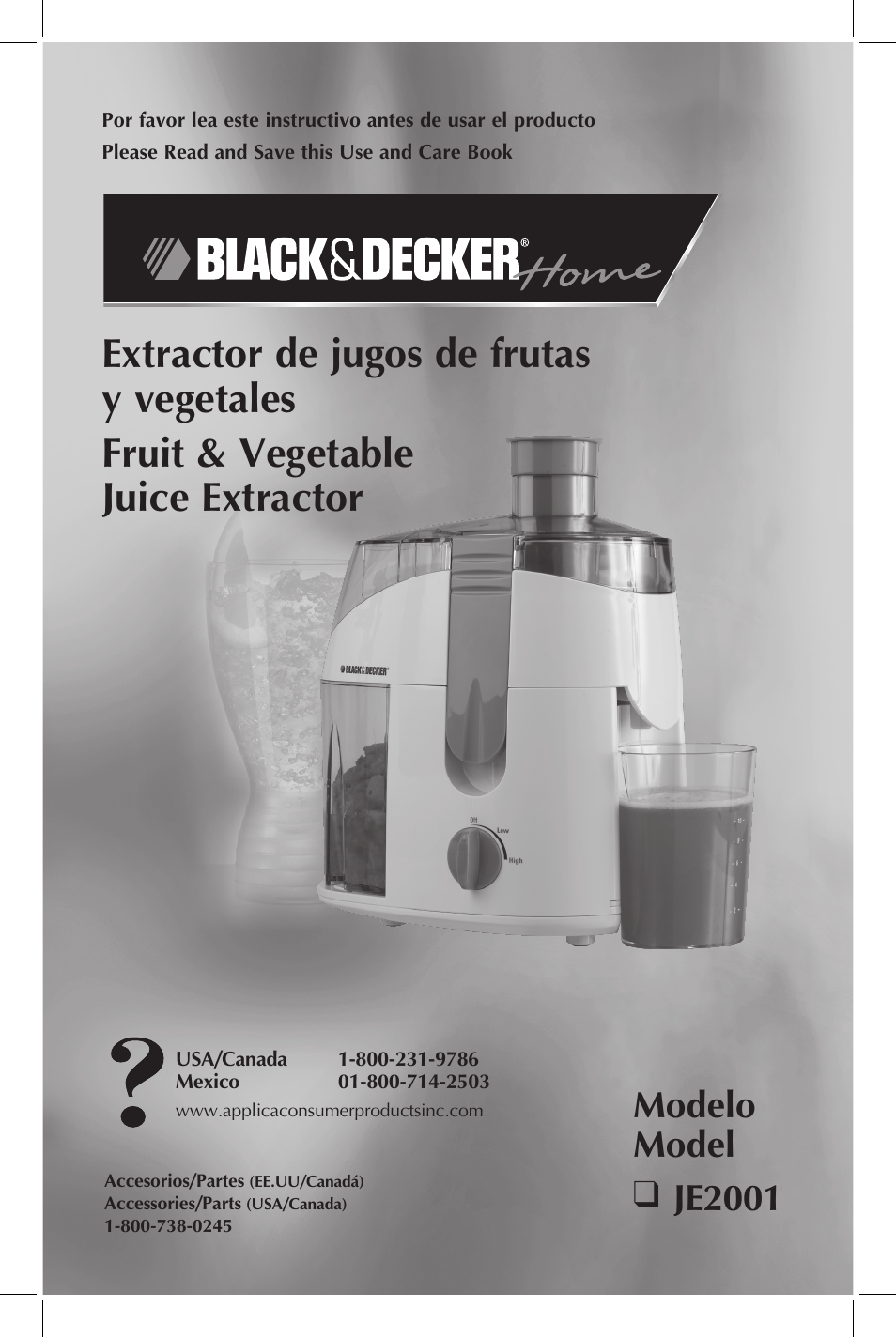 Black & Decker JE2001 User Manual | 11 pages