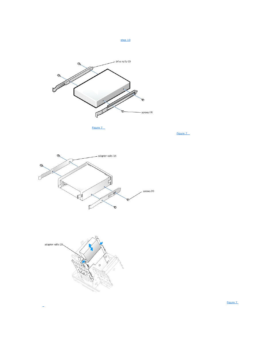 Figure 7, Inch drive bay, proceed to, Step 6 | Dell PowerEdge SC1420 User Manual | Page 61 / 77