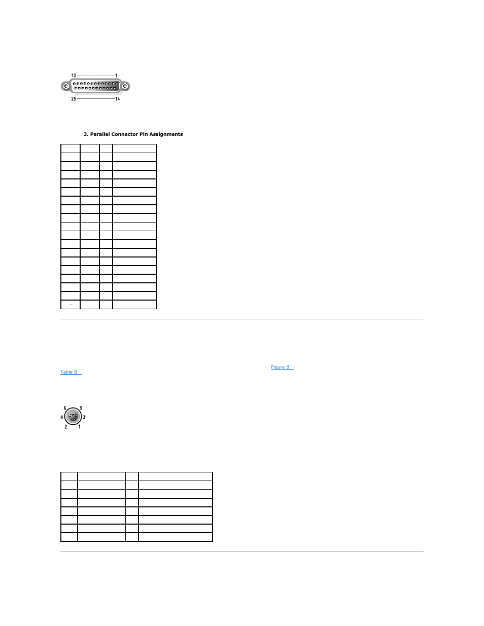 Ps/2-compatible keyboard and mouse connectors, Video connector, Table b | Defines the pin assignments for the connector | Dell PowerEdge SC1420 User Manual | Page 8 / 77