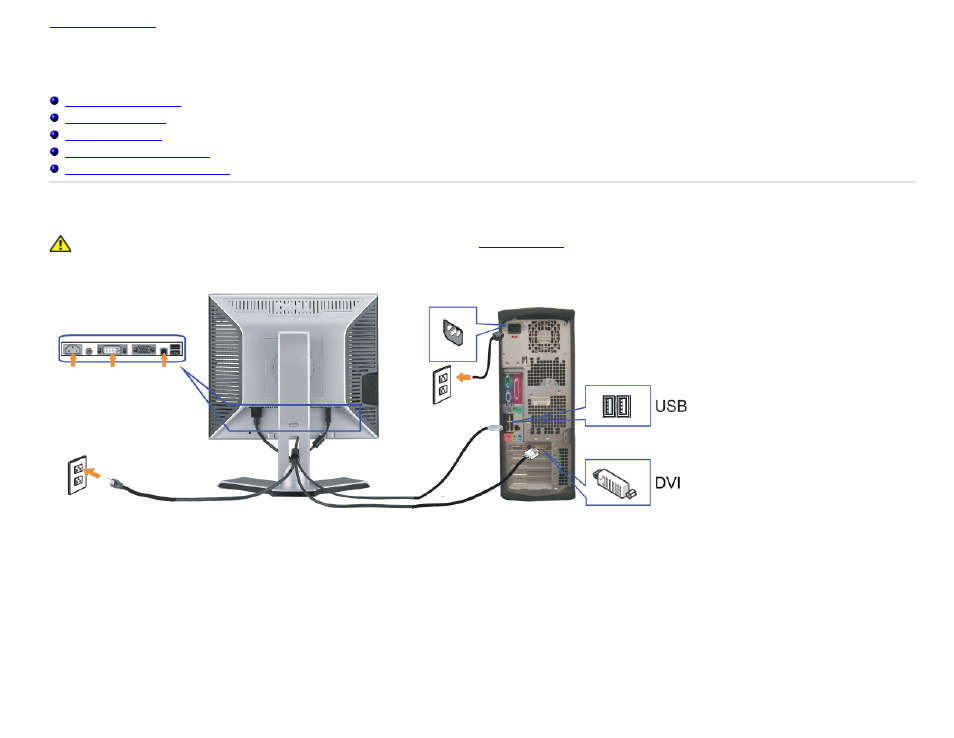 Connecting your monitor, Setting up your monitor | Dell 1708FP Monitor User Manual | Page 13 / 55