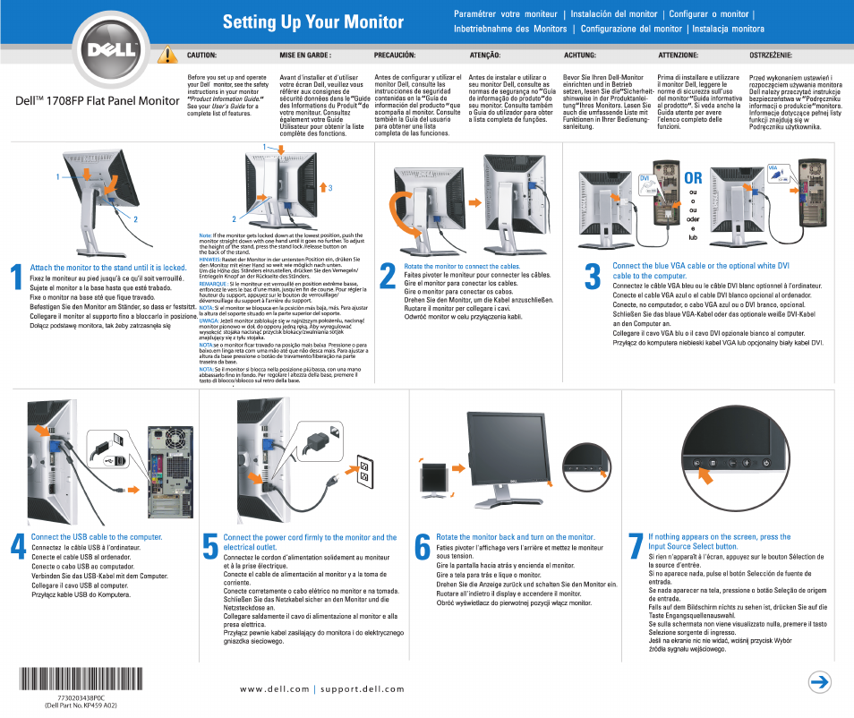 1708fp_qsg p1_west_092607.pdf | Dell 1708FP Monitor User Manual | Page 54 / 55