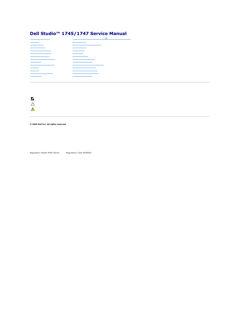 Dell Studio 1747 (Late 2009) User Manual | 61 pages