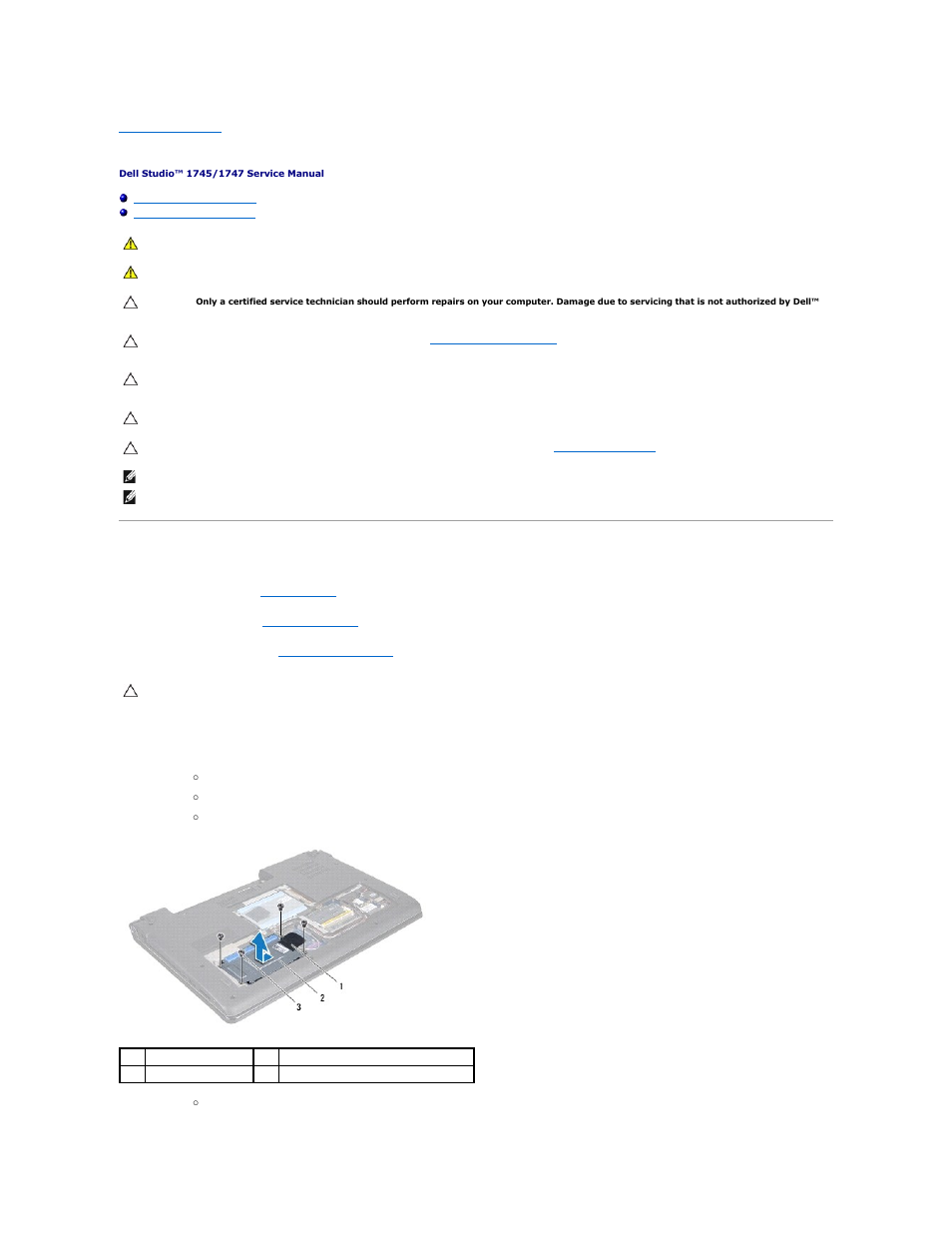 Hard drive(s), Removing the hard drive(s) | Dell Studio 1747 (Late 2009) User Manual | Page 30 / 61