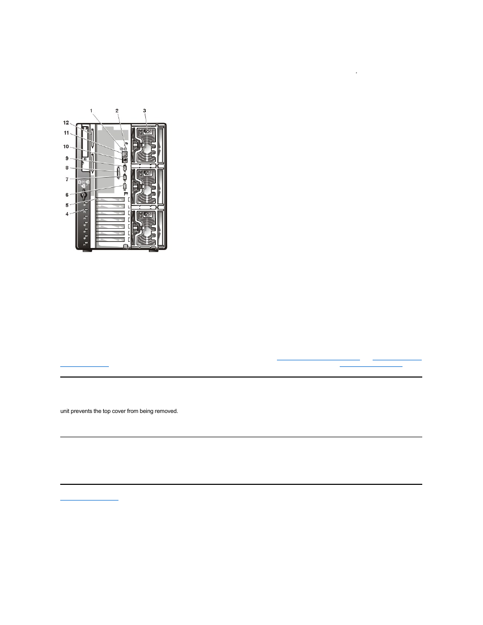 Connecting external devices, Preventing unauthorized access inside the computer, Getting help | Dell PowerEdge 4400 User Manual | Page 36 / 89