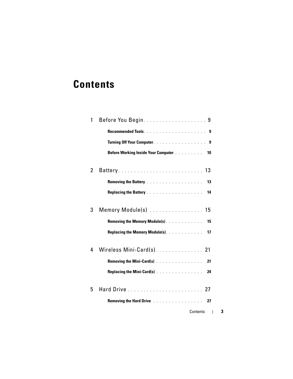 Dell XPS 14 (L401X, Late 2010) User Manual | Page 3 / 108