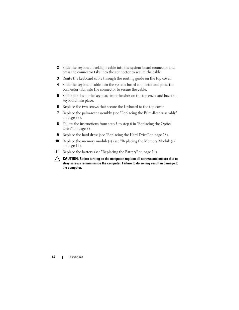 Dell XPS 14 (L401X, Late 2010) User Manual | Page 44 / 108