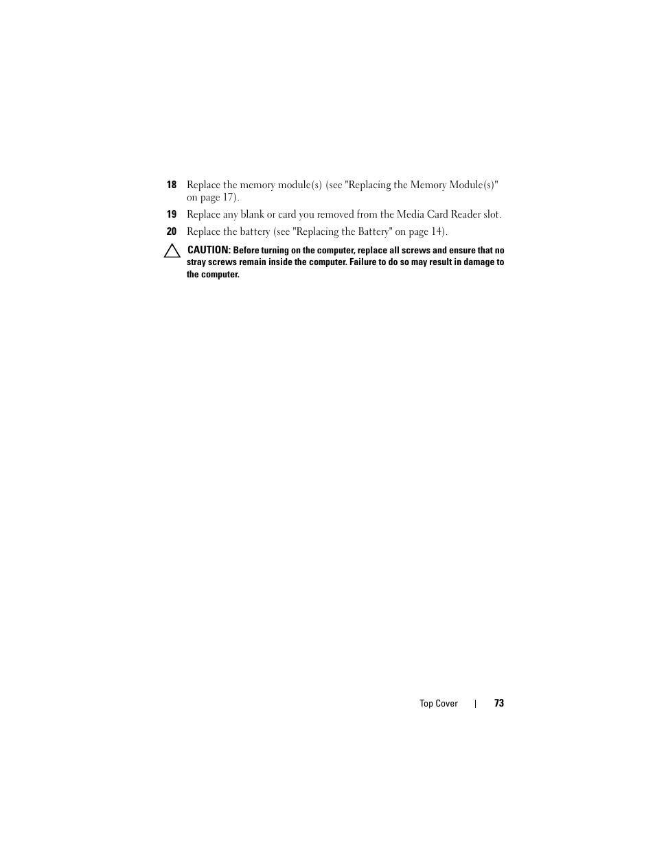 Dell XPS 14 (L401X, Late 2010) User Manual | Page 73 / 108