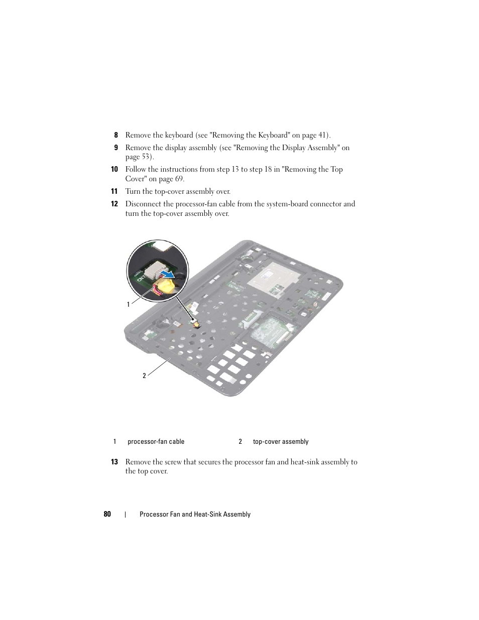 11 turn the top-cover assembly over | Dell XPS 14 (L401X, Late 2010) User Manual | Page 80 / 108