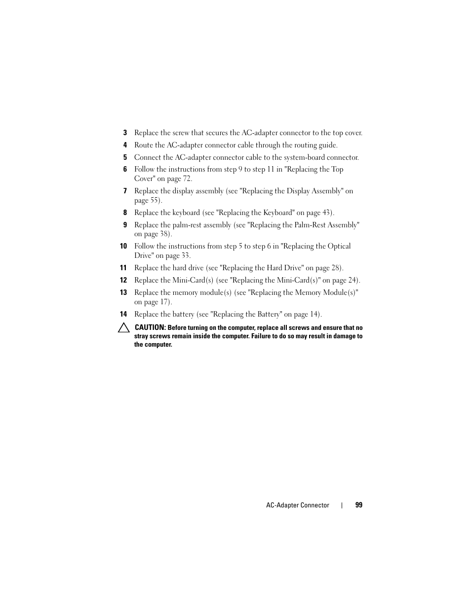 Dell XPS 14 (L401X, Late 2010) User Manual | Page 99 / 108