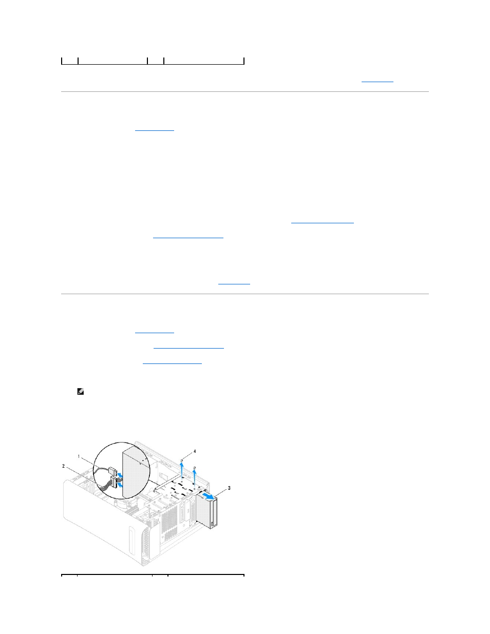 Replacing the hard drive, Removing the optical drive | Dell Studio XPS 9100 (Mid 2010) User Manual | Page 21 / 50