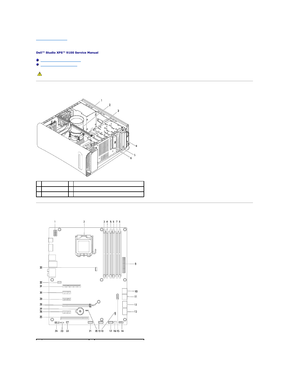 Technical overview, Inside view of your computer, System board components | Dell Studio XPS 9100 (Mid 2010) User Manual | Page 43 / 50