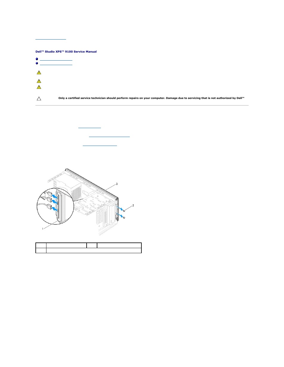 Top cover, Removing the top cover | Dell Studio XPS 9100 (Mid 2010) User Manual | Page 45 / 50