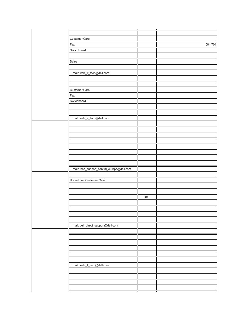 Germany, Langen), Ireland | Cherrywood), Italy, Milan) | Dell Latitude C800 User Manual | Page 18 / 104