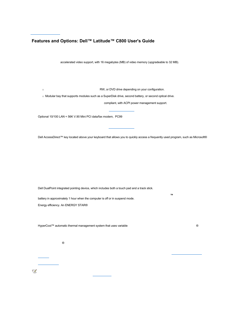 Dell Latitude C800 User Manual | Page 34 / 104