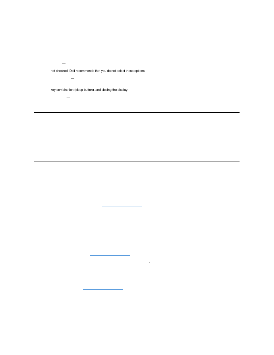 Activating standby mode, Activating hibernate mode, Power management properties | Dell Latitude C800 User Manual | Page 48 / 104