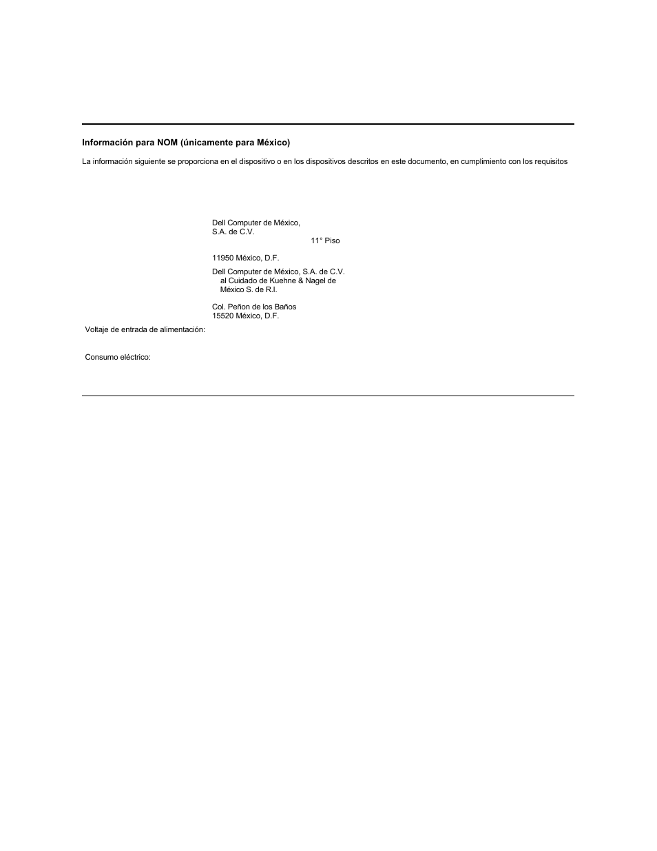 Información para nom (únicamente para méxico), Bsmi notice (taiwan only) | Dell Latitude C800 User Manual | Page 56 / 104