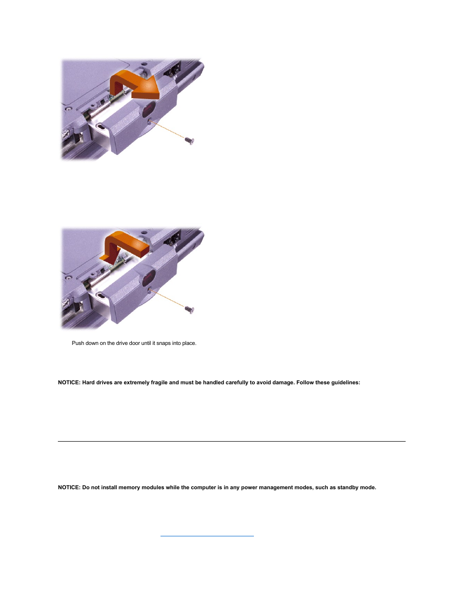 Removing or installing memory modules | Dell Latitude C800 User Manual | Page 60 / 104