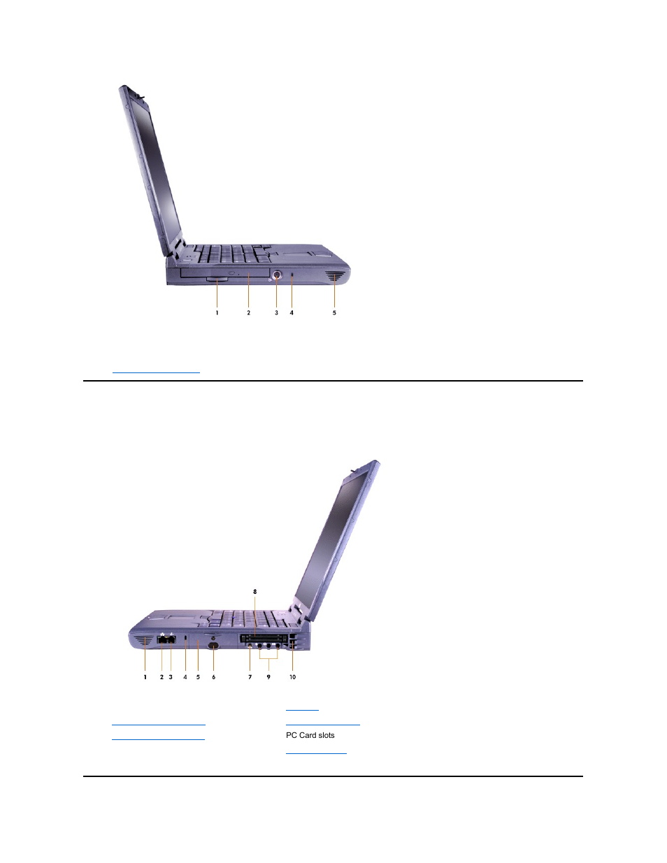 Right side view | Dell Latitude C800 User Manual | Page 8 / 104