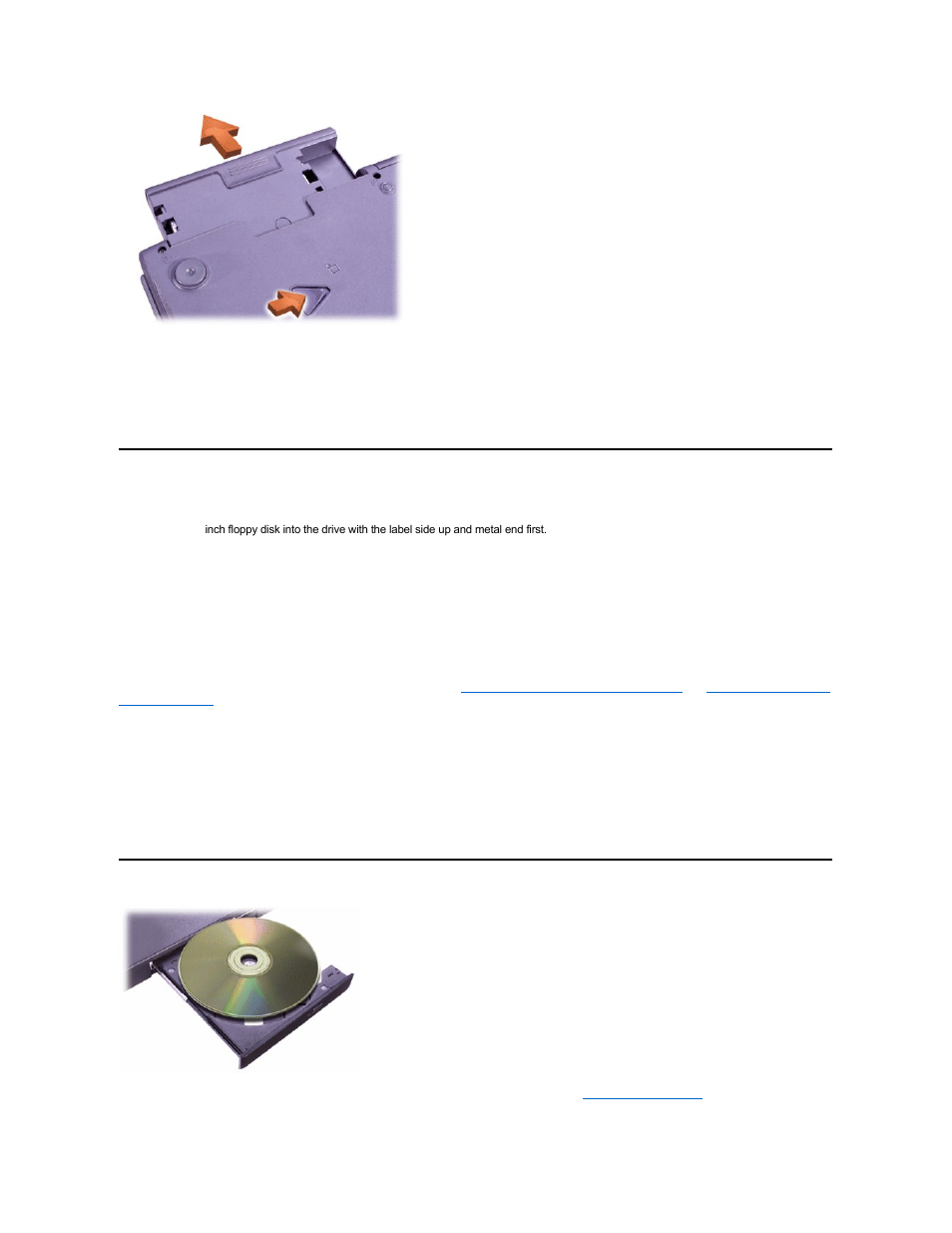 Your computer comes with a, Floppy drive, Cd, cd-rw, or dvd drive | Dell Latitude C800 User Manual | Page 93 / 104