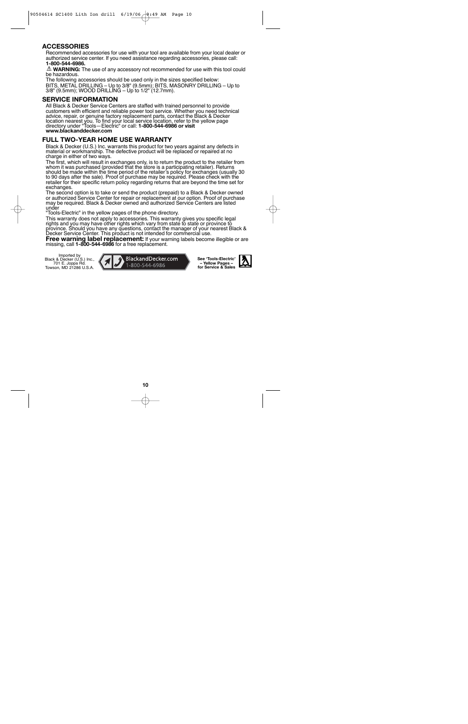 Black & Decker 90504614 User Manual | Page 10 / 34