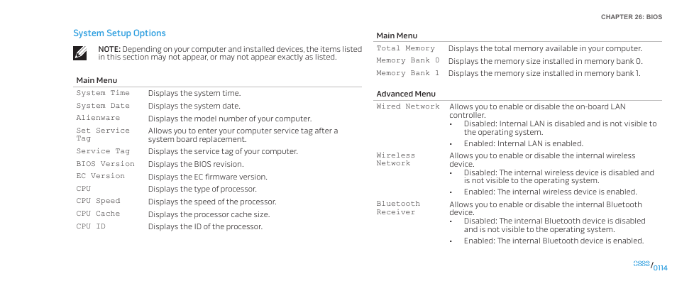Dell Alienware M17x R2 (Early 2010) User Manual | Page 114 / 118