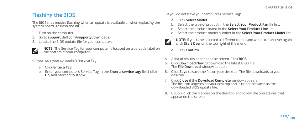 Flashing the bios | Dell Alienware M17x R2 (Early 2010) User Manual | Page 118 / 118