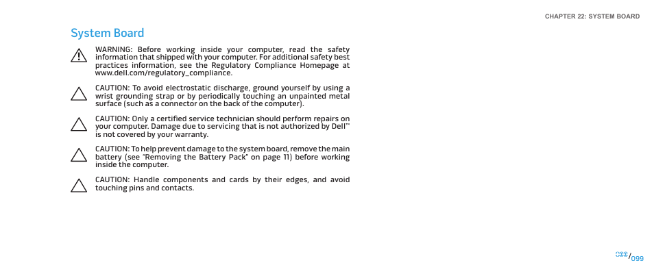 System board | Dell Alienware M17x R2 (Early 2010) User Manual | Page 99 / 118