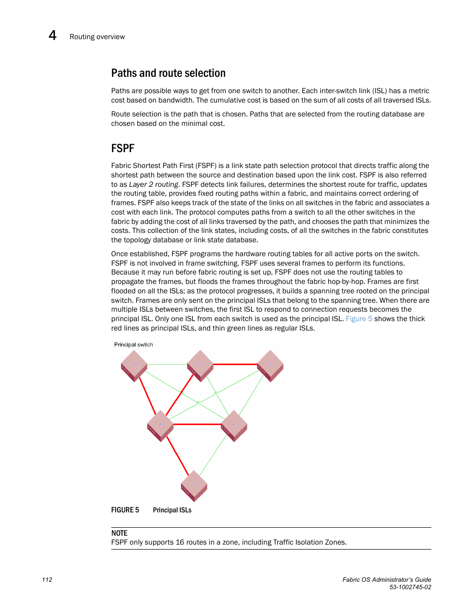 Paths and route selection, Fspf, Figure 5 | Principal | Dell POWEREDGE M1000E User Manual | Page 112 / 666