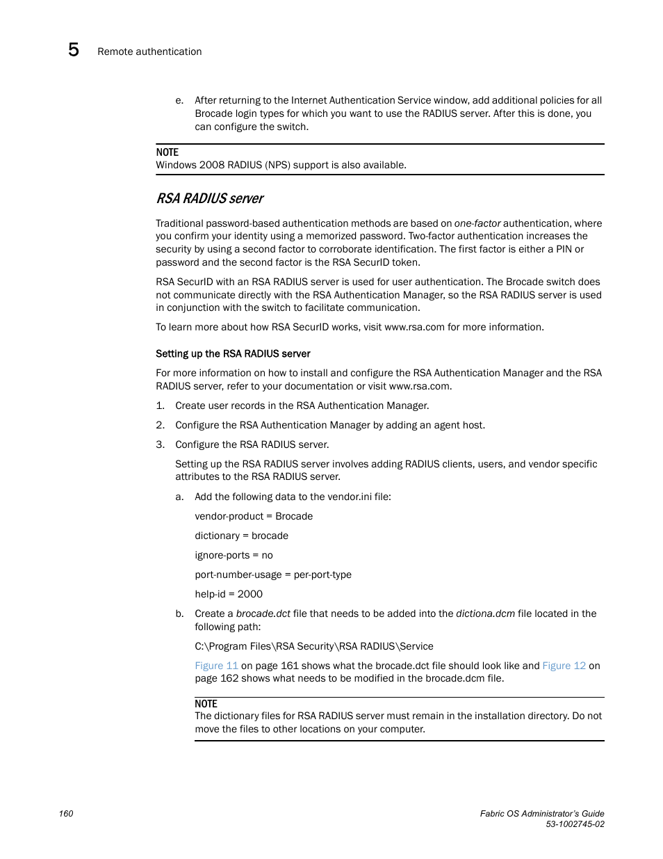 Rsa radius server | Dell POWEREDGE M1000E User Manual | Page 160 / 666