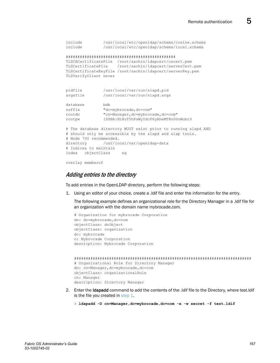 Adding entries to the directory | Dell POWEREDGE M1000E User Manual | Page 167 / 666