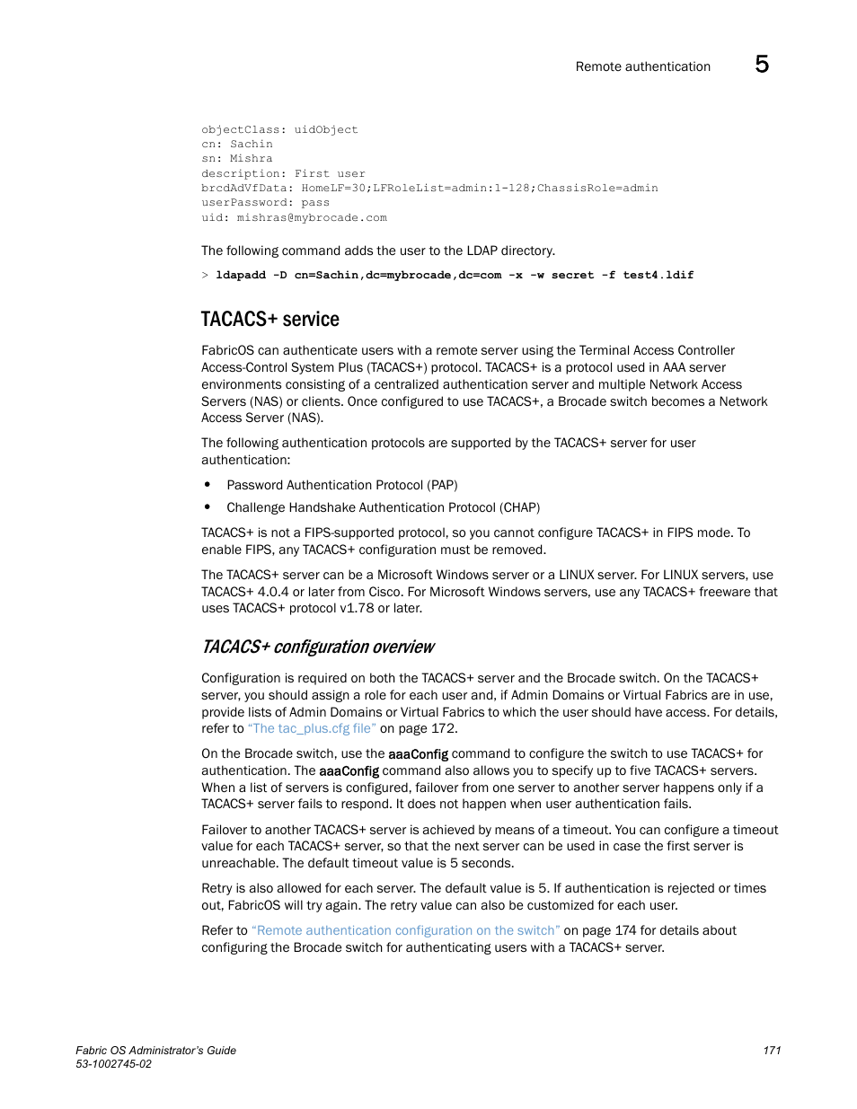 Tacacs+ service, Tacacs+ configuration overview | Dell POWEREDGE M1000E User Manual | Page 171 / 666