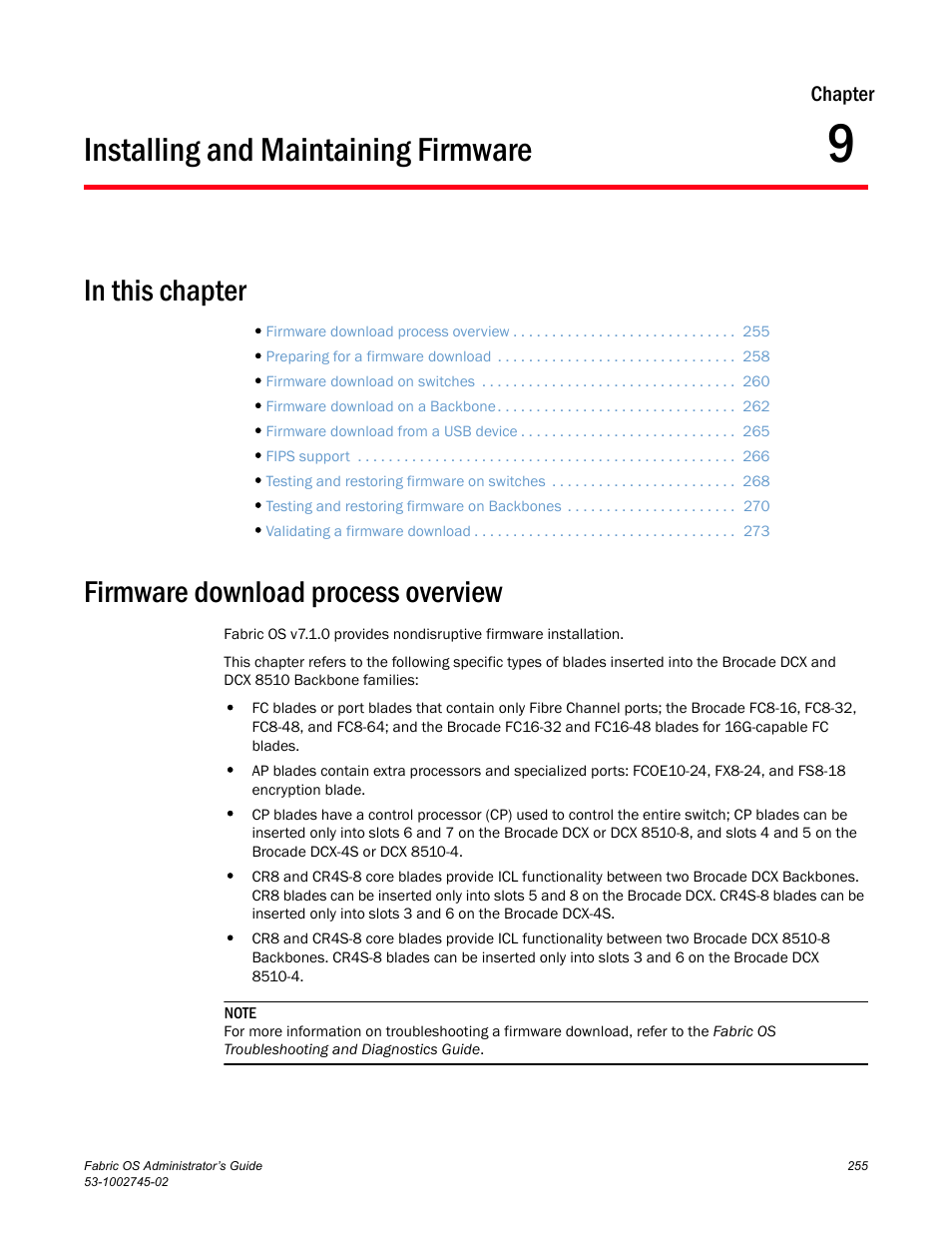 Installing and maintaining firmware, Firmware download process overview, Chapter 9 | Chapter 9, “installing and maintaining firmware | Dell POWEREDGE M1000E User Manual | Page 255 / 666