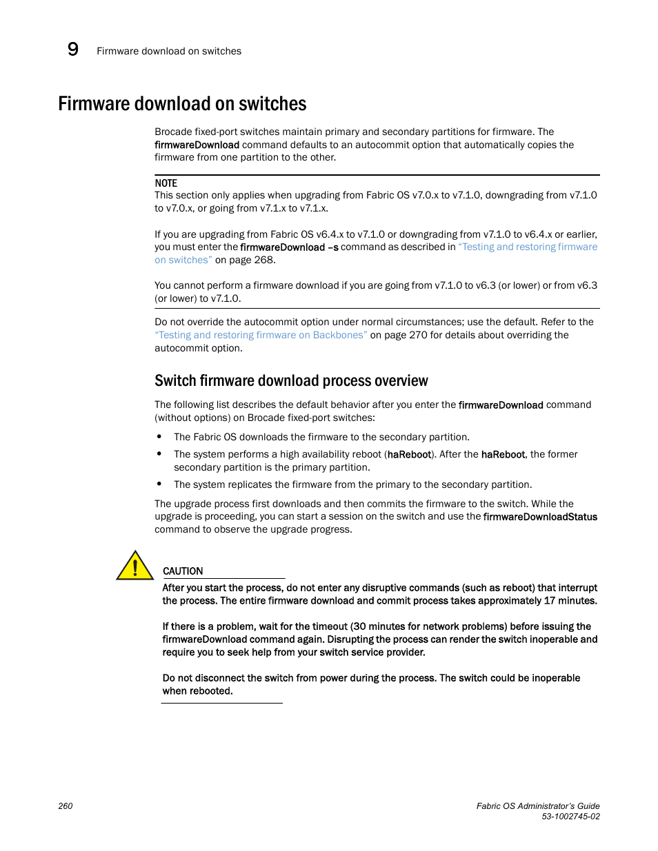 Firmware download on switches, Switch firmware download process overview | Dell POWEREDGE M1000E User Manual | Page 260 / 666