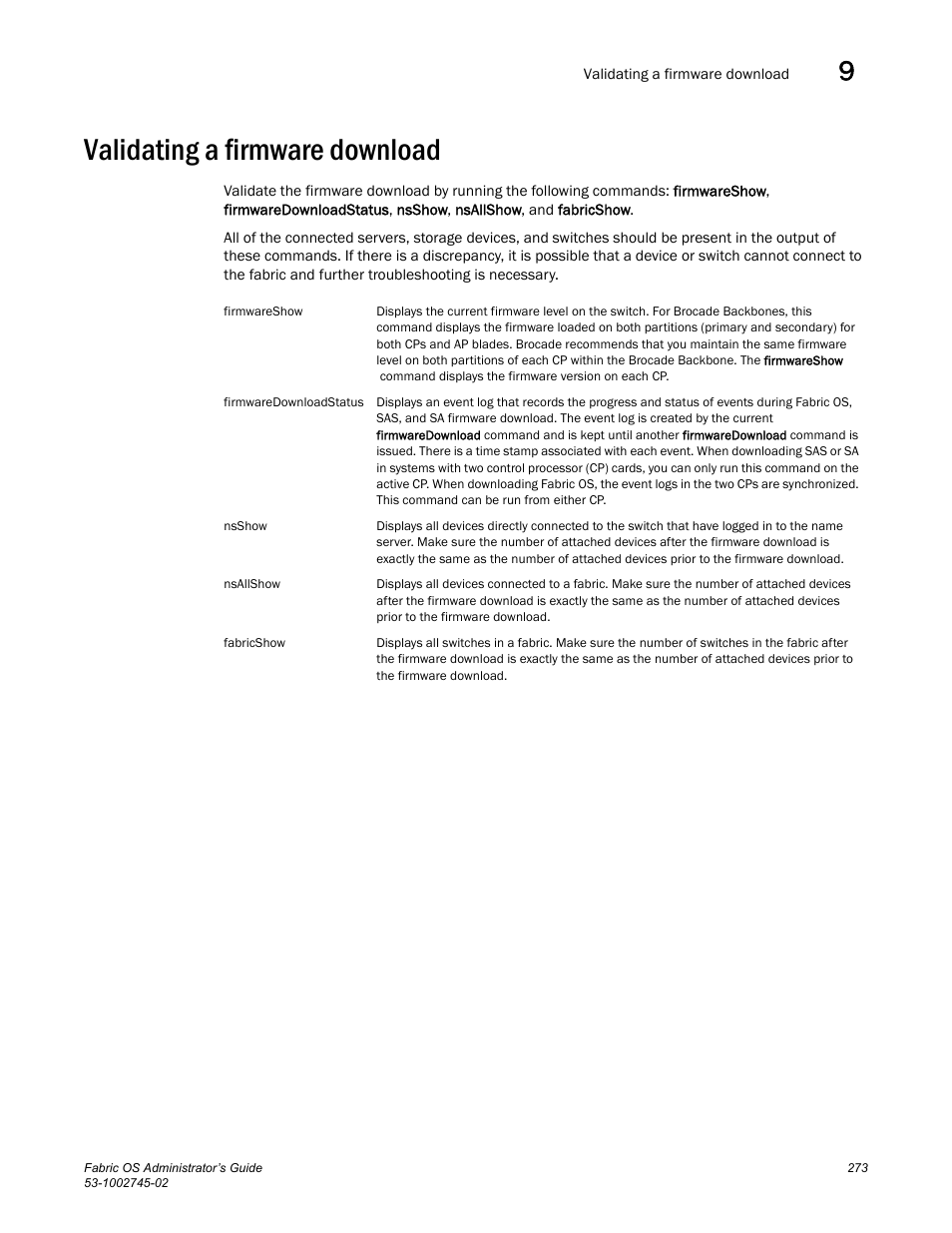 Validating a firmware download | Dell POWEREDGE M1000E User Manual | Page 273 / 666