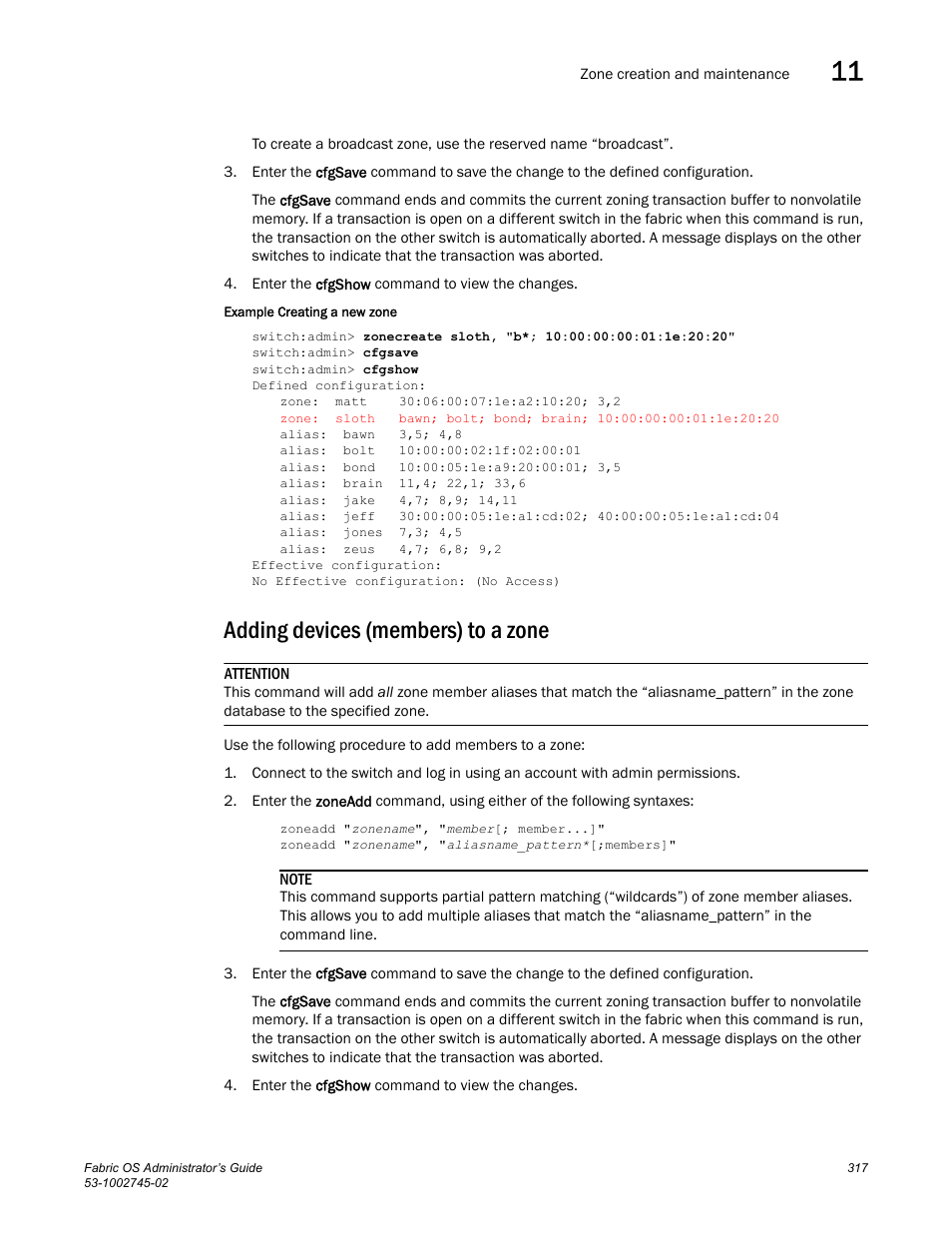Adding devices (members) to a zone | Dell POWEREDGE M1000E User Manual | Page 317 / 666
