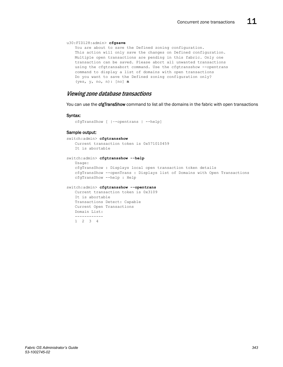 Viewing zone database transactions | Dell POWEREDGE M1000E User Manual | Page 343 / 666