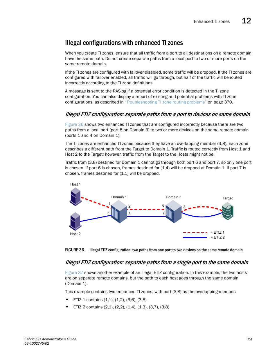 Illegal configurations with enhanced ti zones, Figure 36, Illegal etiz | Dell POWEREDGE M1000E User Manual | Page 351 / 666