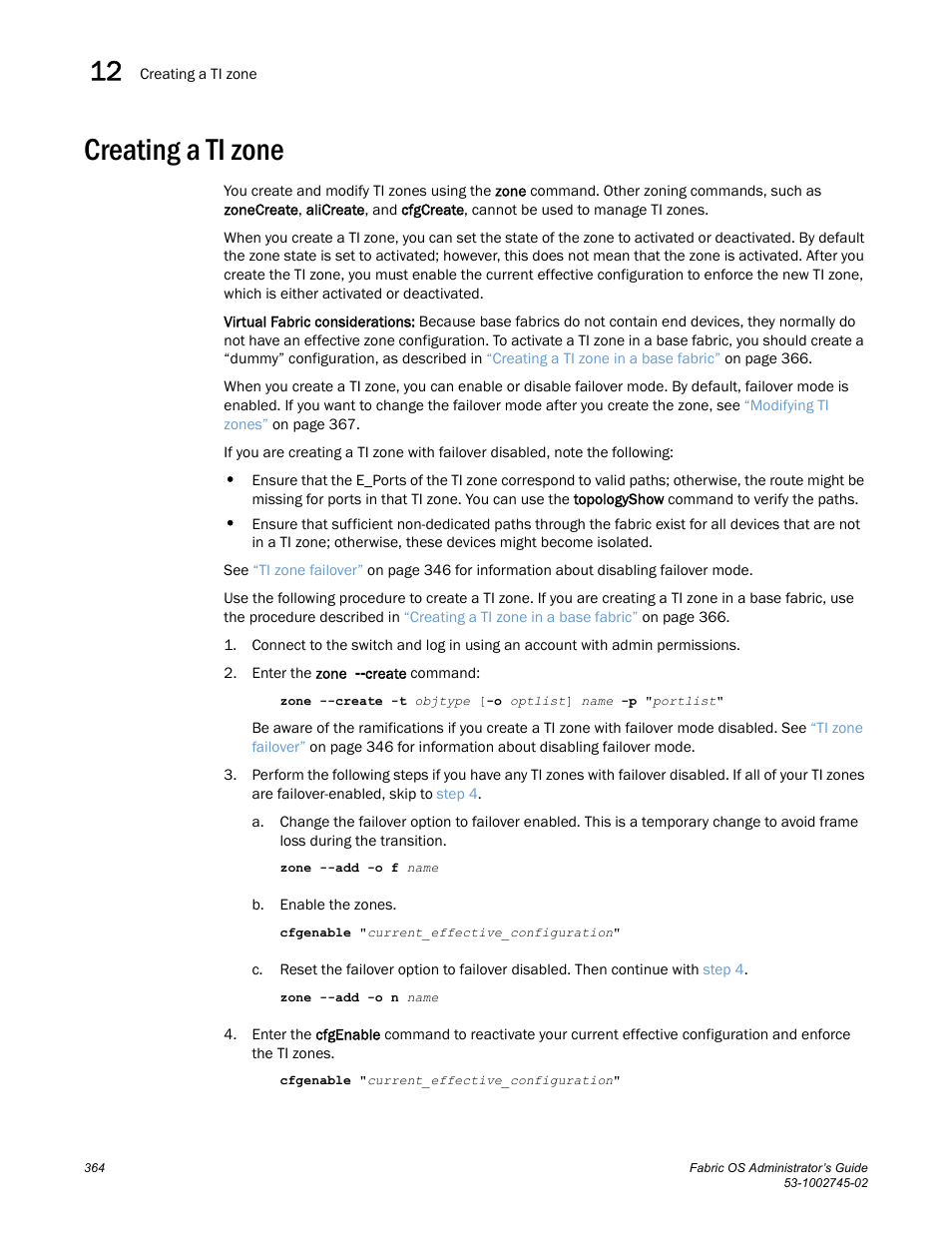 Creating a ti zone | Dell POWEREDGE M1000E User Manual | Page 364 / 666