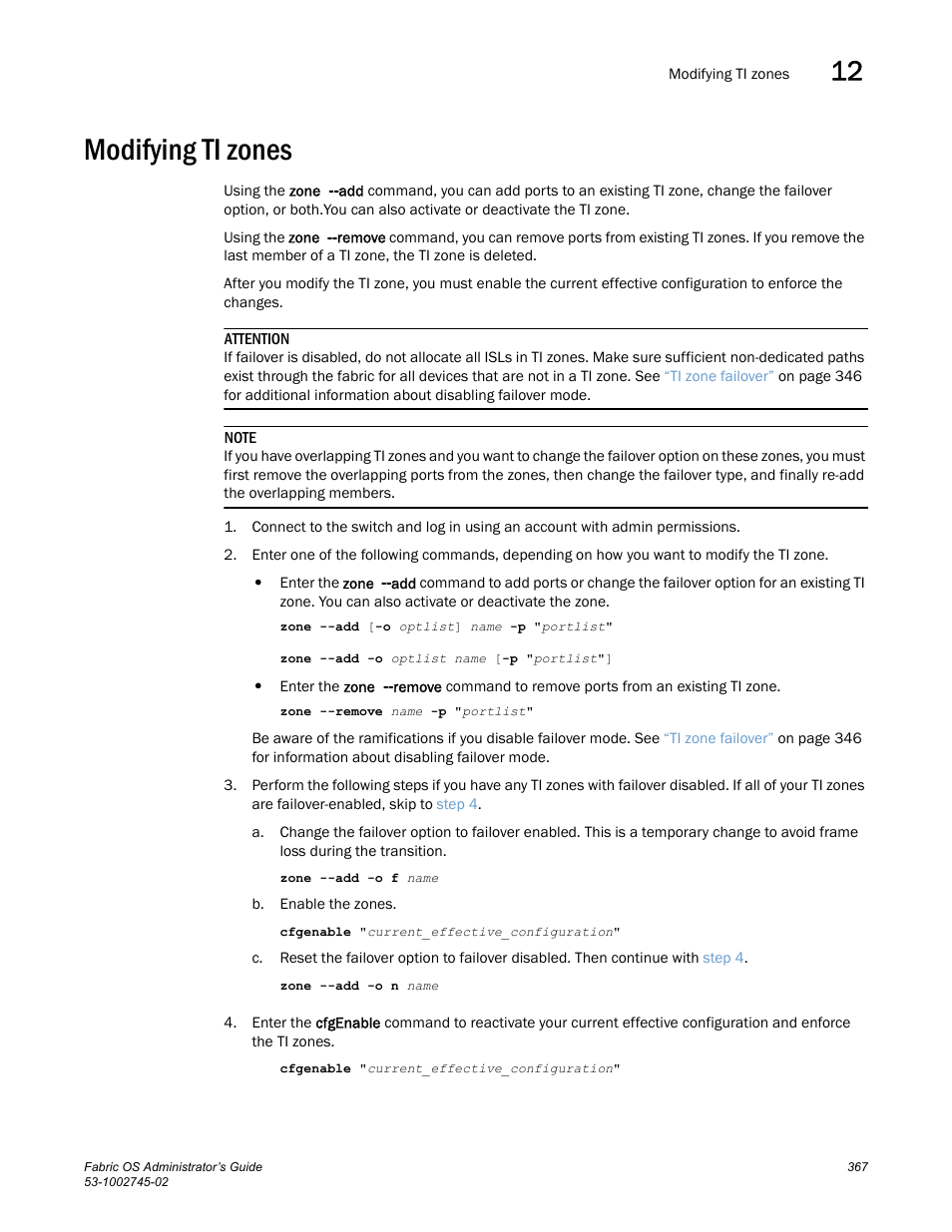 Modifying ti zones, Modifying ti, Zones | Step 4 | Dell POWEREDGE M1000E User Manual | Page 367 / 666
