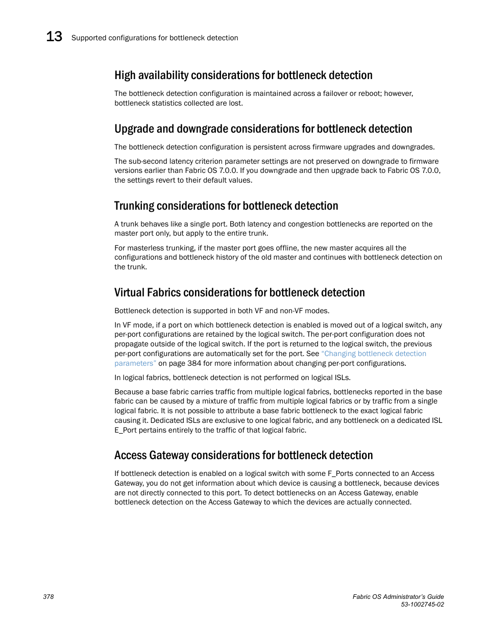 Trunking considerations for bottleneck detection | Dell POWEREDGE M1000E User Manual | Page 378 / 666