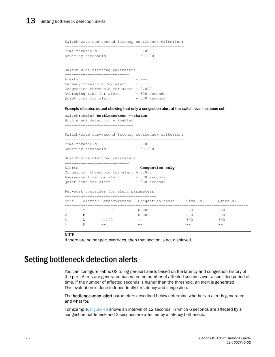 Setting bottleneck detection alerts | Dell POWEREDGE M1000E User Manual | Page 382 / 666