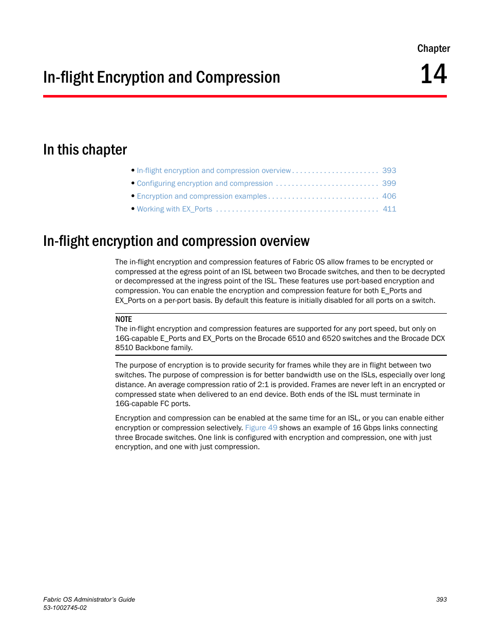 In-flight encryption and compression, In-flight encryption and compression overview, Chapter 14 | Chapter 14, “in-flight encryption and compression | Dell POWEREDGE M1000E User Manual | Page 393 / 666