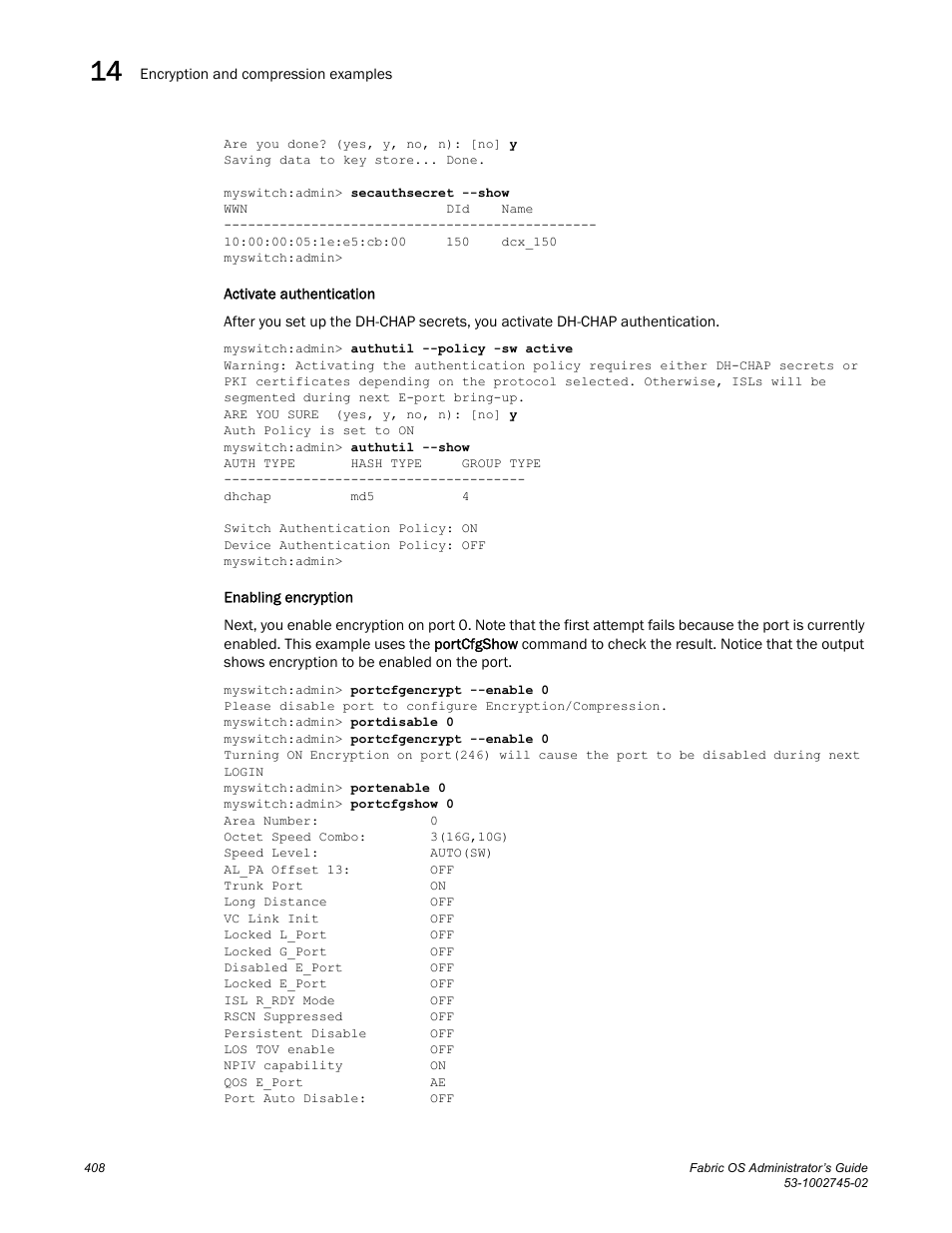 Enabling encryption | Dell POWEREDGE M1000E User Manual | Page 408 / 666