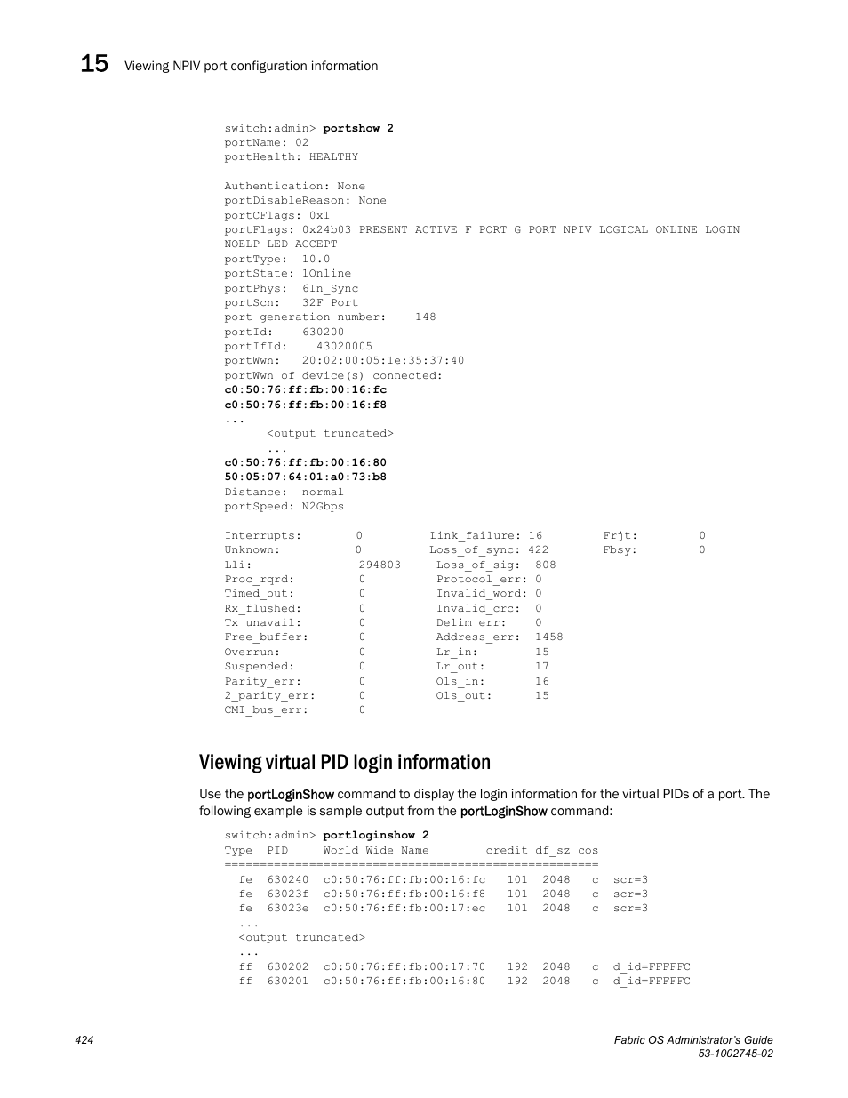 Viewing virtual pid login information | Dell POWEREDGE M1000E User Manual | Page 424 / 666