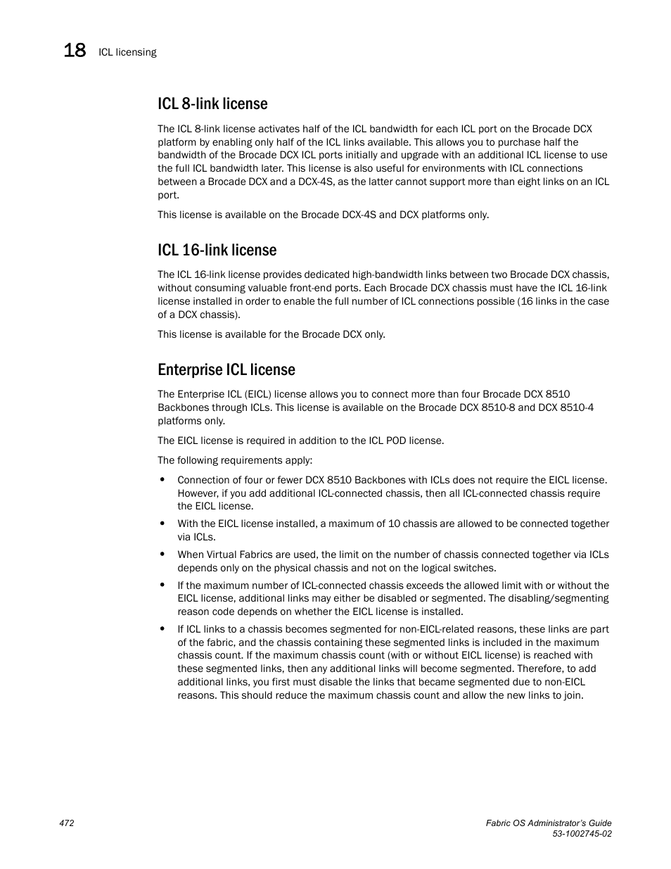 Icl 8-link license, Icl 16-link license, Enterprise icl license | Dell POWEREDGE M1000E User Manual | Page 472 / 666