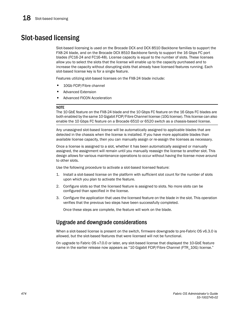 Slot-based licensing, Upgrade and downgrade considerations | Dell POWEREDGE M1000E User Manual | Page 474 / 666