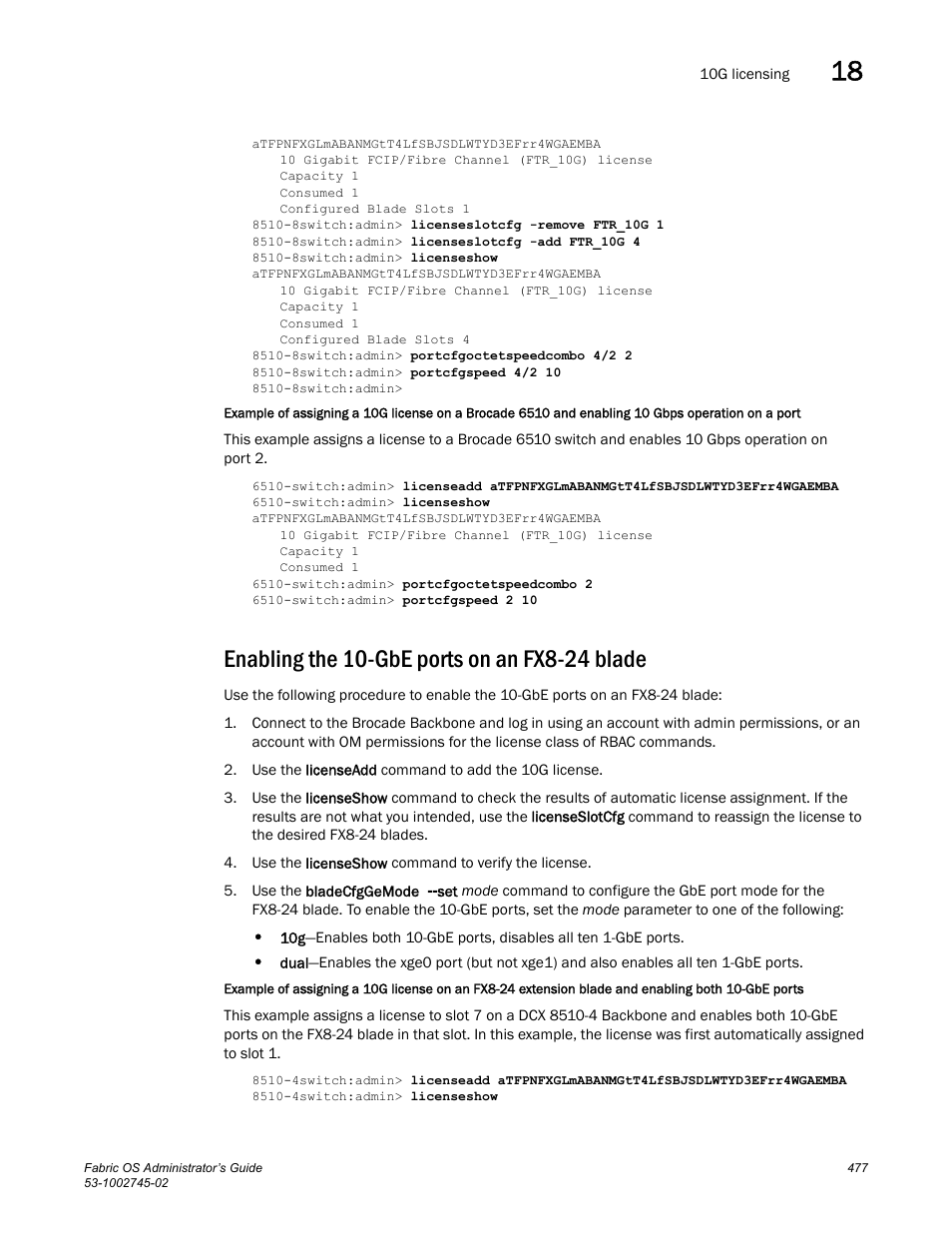Enabling the 10-gbe ports on an fx8-24 blade | Dell POWEREDGE M1000E User Manual | Page 477 / 666