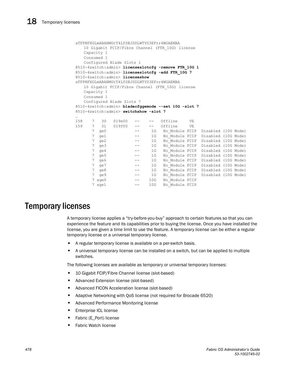 Temporary licenses | Dell POWEREDGE M1000E User Manual | Page 478 / 666